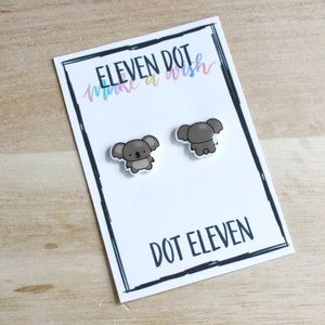 Cute Kawaii Koala Bear Animal Zoo Jungle Earrings